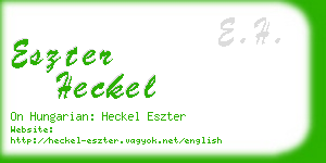 eszter heckel business card